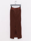 OUDE WAAG 25 autumn and winter Tilda tailored draped skirt OW-OW-25AW-SK07T1BR450-HZ red brown